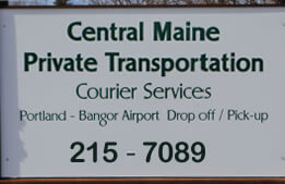 Courier services provided by Central Maine Private Transporation, Farmingdale, Maine.